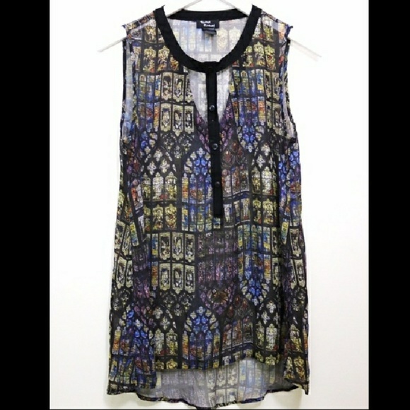 ISO Teenage Runaway sheer chiffon cathedral top M - Picture 2 of 4